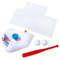 Banzai Splash & Slam Baseball - Tee & Sprinkler Sports Game - Includes Plastic Bat + 2 Plastic Balls + Home Plate & Bases; ; Backyard Batting Practice; Kids Ages 3