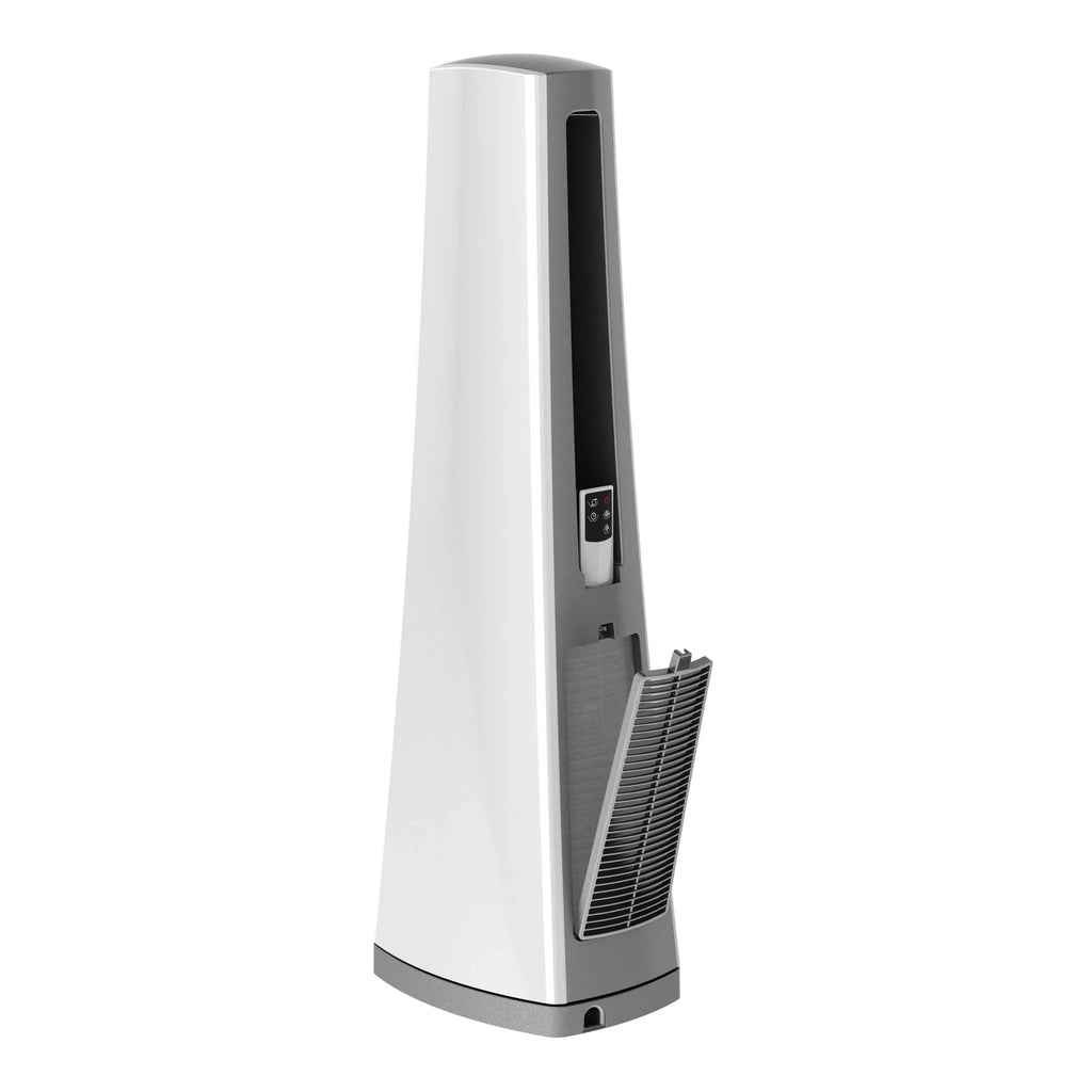 Lasko 36" 4-Speed Oscillating Bladeless Tower Fan with Timer and Remote; Gray; AC615; New