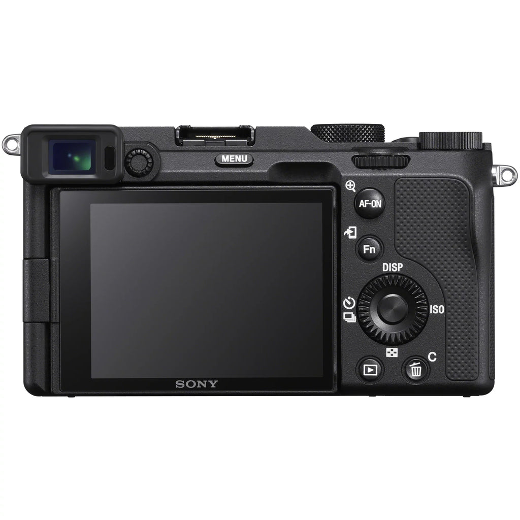 Sony a7C Mirrorless Full Frame Camera Body with Sony FE 24mm F2.8 G Compact Lens SEL24F28G Black ILCE7C/B Bundle with Deco Gear Photography Backpack Case + Microphone + LED + Monopod and Accessories