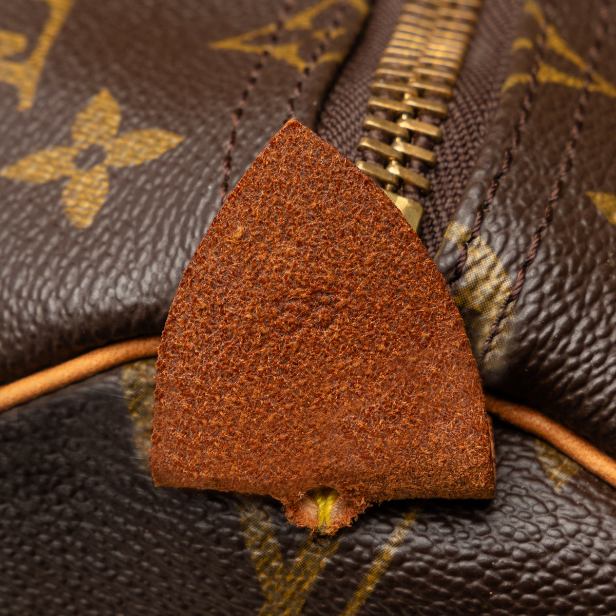 Authenticated Louis Vuitton Monogram Keepall 55 Canvas Brown Travel Bag WeekenderBag Unisex (Good)