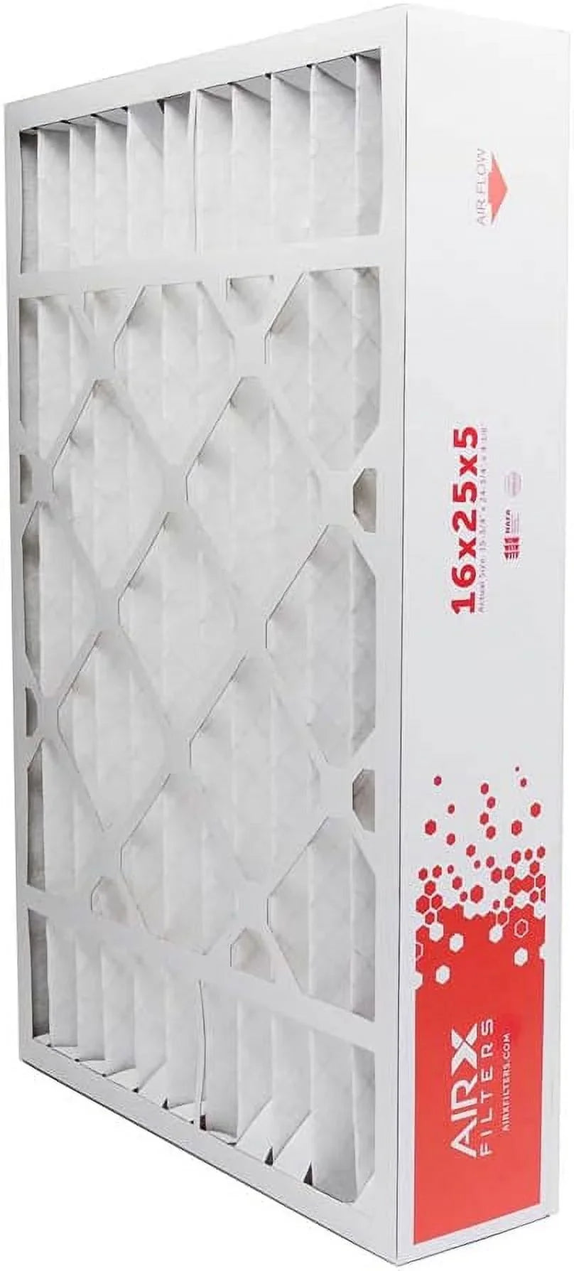 16X25x5 MERV 8 HVAC AC Furnace Air Filter Replacement For X0583 X6670 X6672; Dust 2-Pack; Made In The