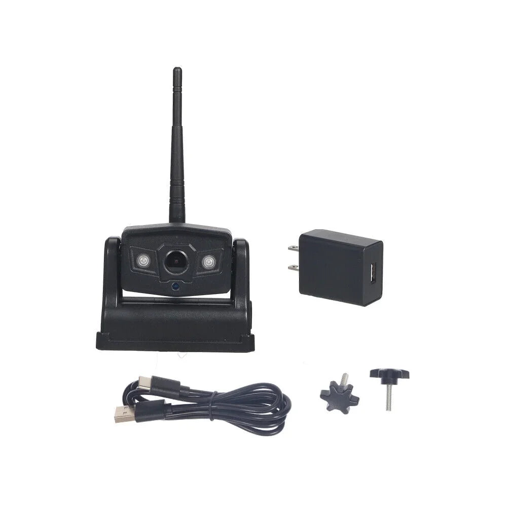 JahyShow High-Capacity 9600mAh Battery Backup Camera; Magnetic WiFi Wireless; Front/Rear View
