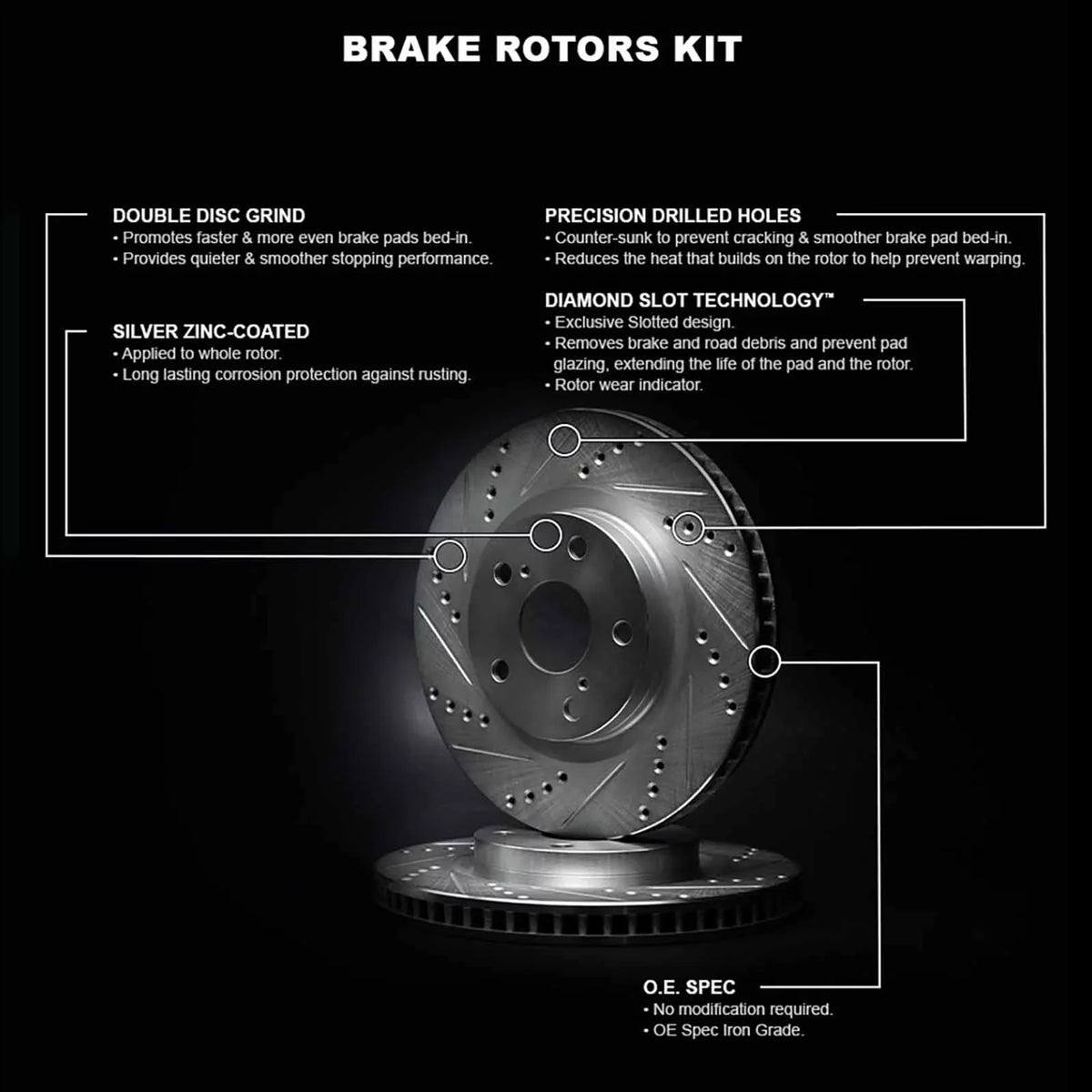 R1 Concepts Wgpn1 72054 R1 Concepts Brake Rotor D/S Silver Fits select: 2013-2022 MITSUBISHI OUTLANDER SPORT; 2020-2022 MITSUBISHI OUTLANDER