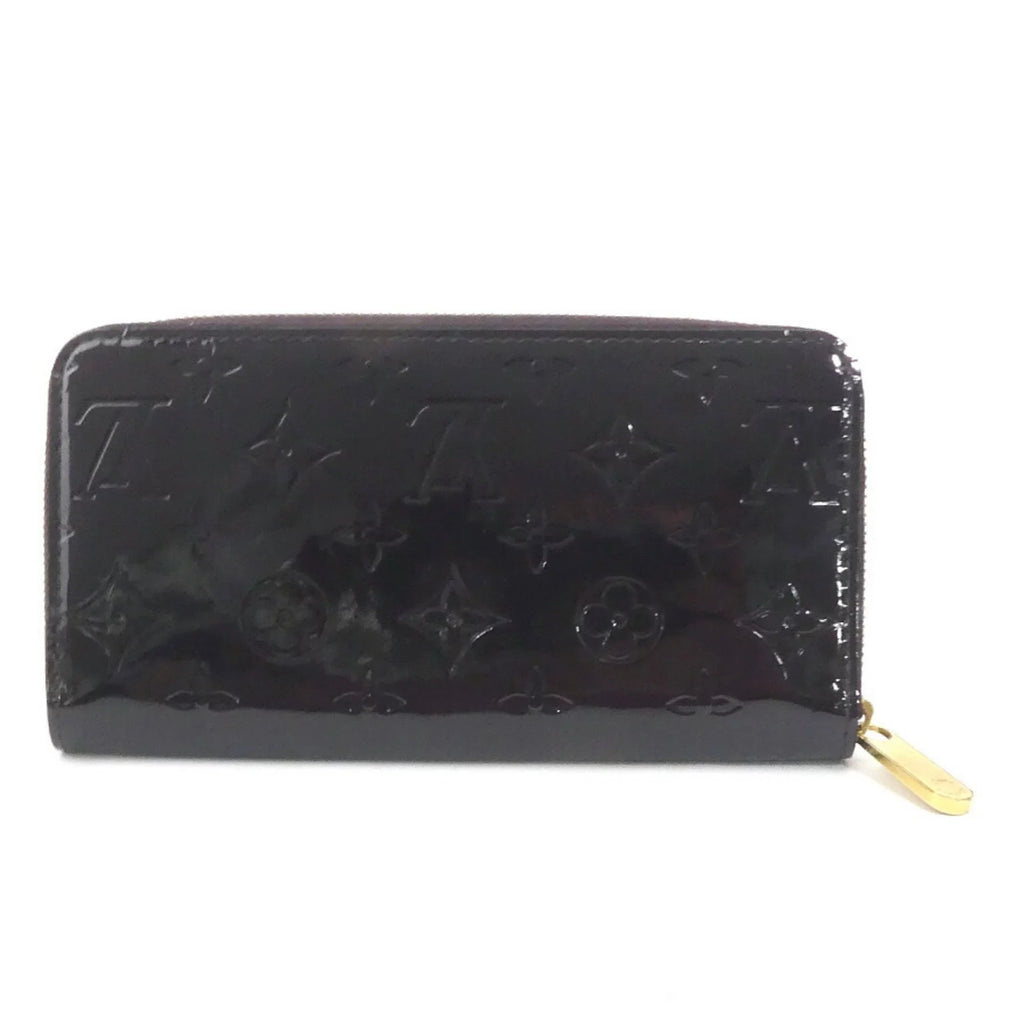 Louis Vuitton LOUIS VUITTON Round Zipper Long Wallet Monogram Verni Zippy Amaranto Unisex M93522 (Good)