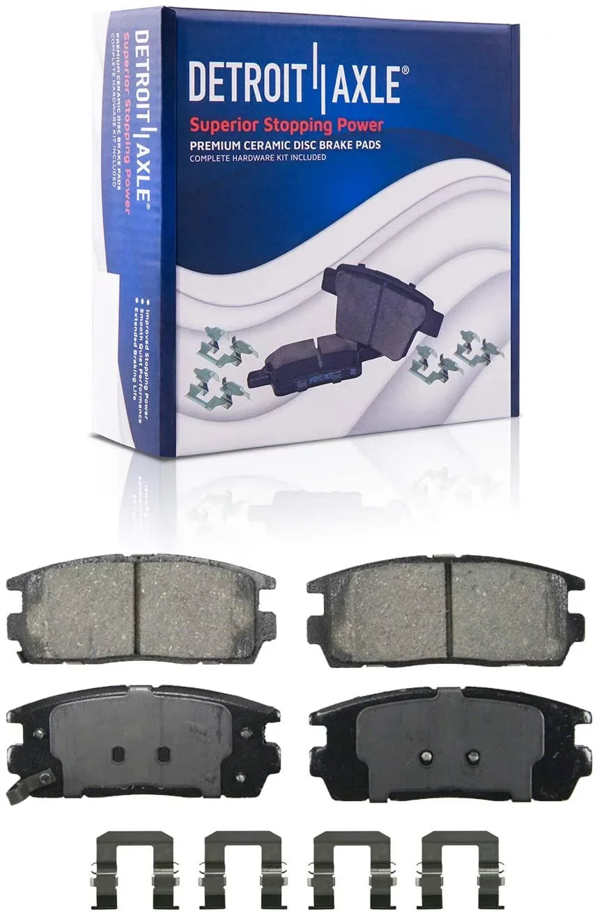 Detroit Axle - Brake Pads for Chevrolet Captiva Sport Equinox Pontiac Torrent Saturn Vue Suzuki XL-7; 4 Front and Rear Ceramic Brake Pads Replacement Fits select: 2008-2009 SATURN VUE XE