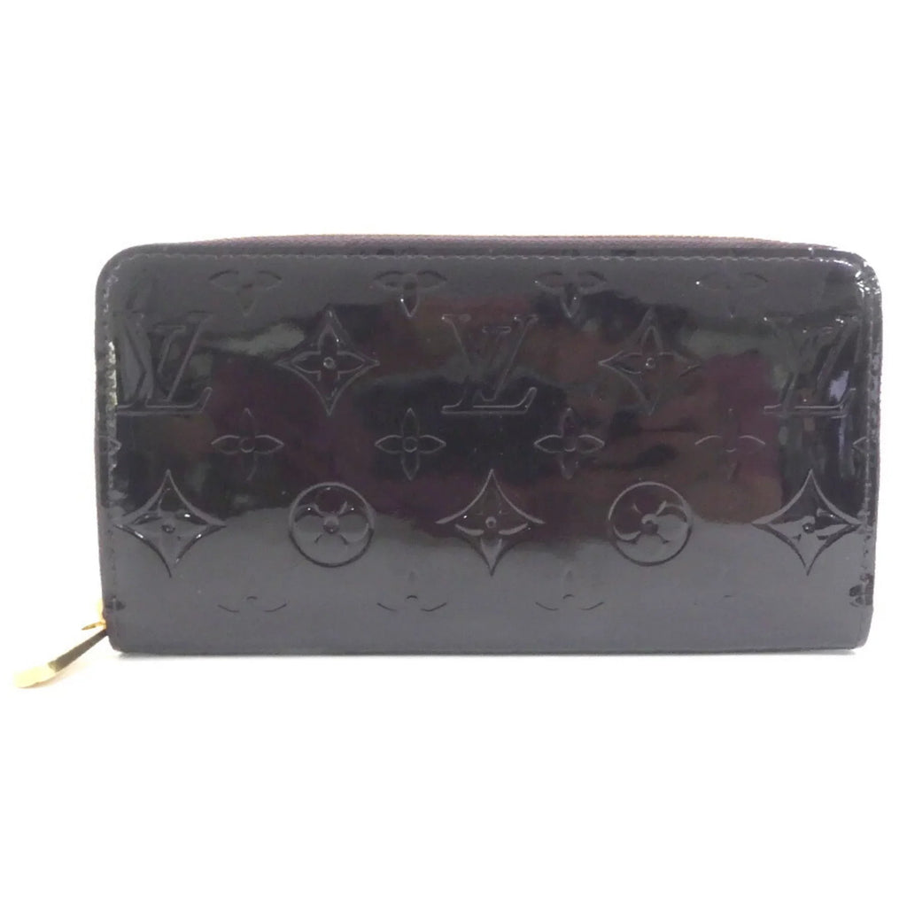 Louis Vuitton LOUIS VUITTON Round Zipper Long Wallet Monogram Verni Zippy Amaranto Unisex M93522 (Good)