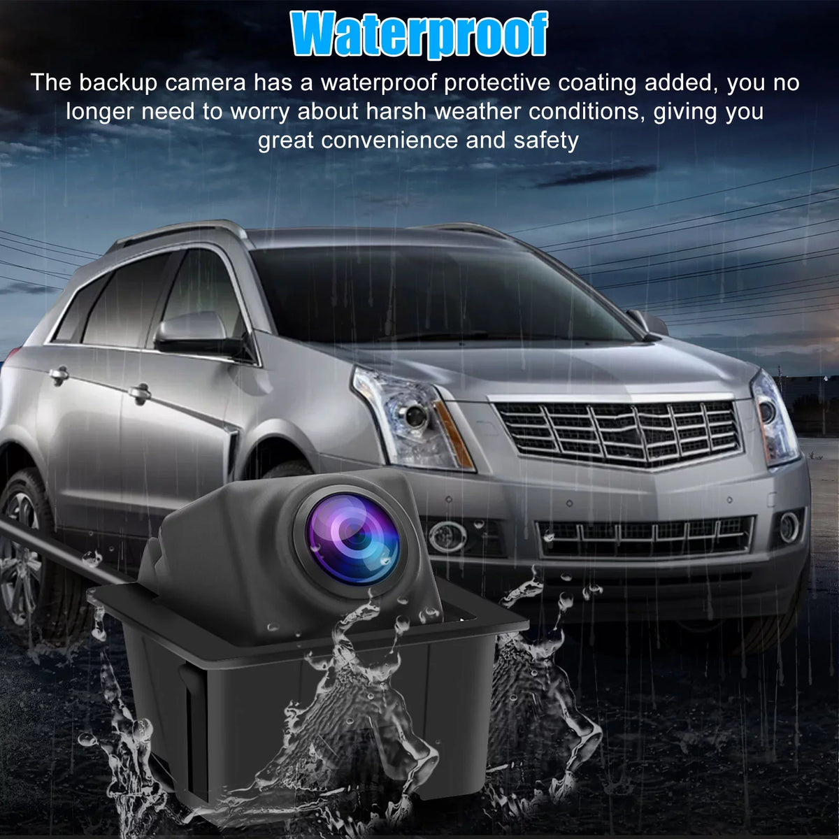 Rear View Backup Camera for Cadillac SRX; TSV Back Up Parking Assist Cam 23205689; 22915398; 15926122; 20910350 Replacement for 2010 2011 2012 2013 2014 2015 2016 Cadillac SRX