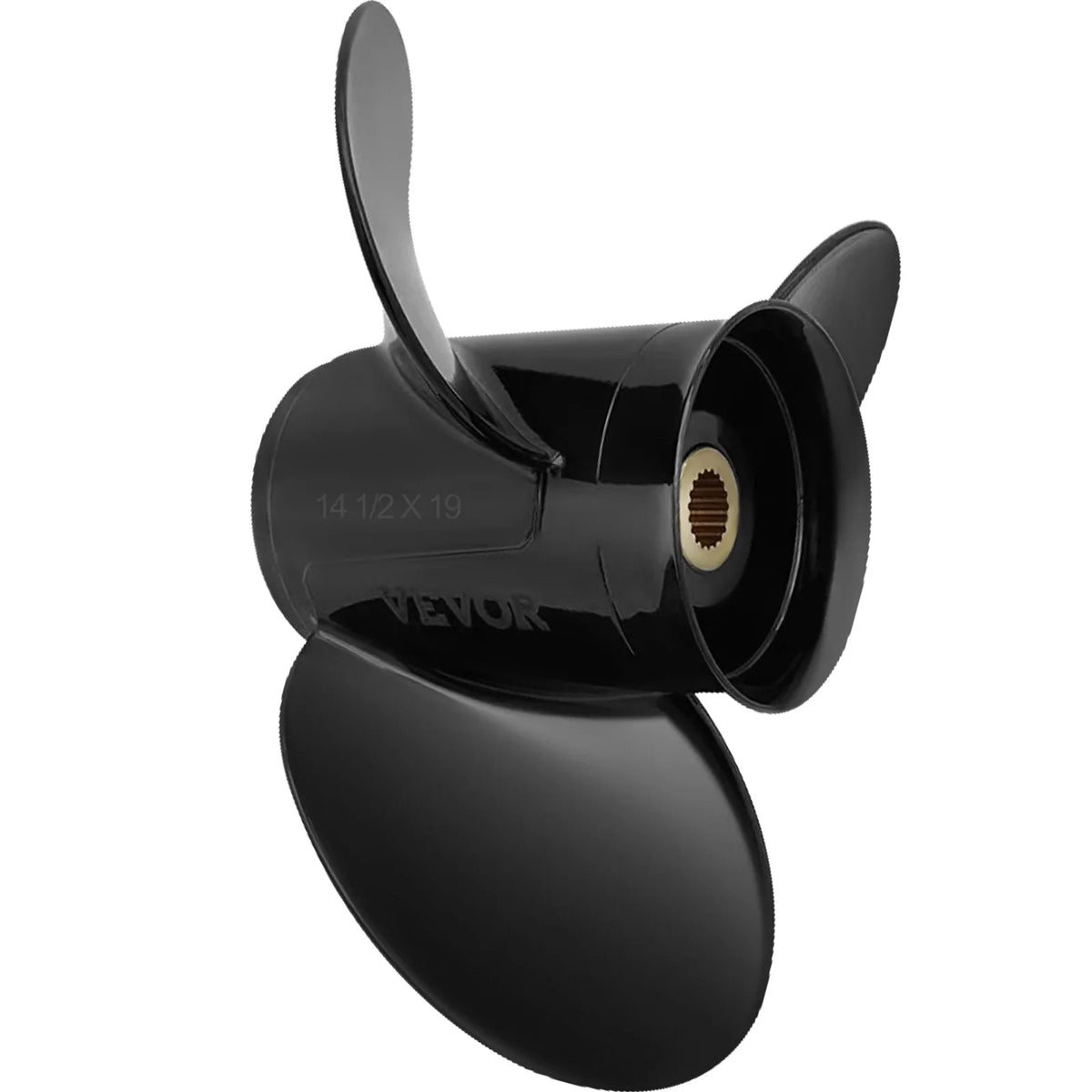 VEVOR Outboard Propeller; 3-Blade 14.5" x 19" Boat Propeller; Replace for OEM 3817468; Compatible with SX Sterndrives Outboard Volvo Penta Engine; Right-handed Aluminium Propeller & 19 Spline Teeth