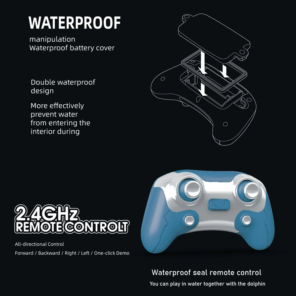 Remote boat;Demo Head Liquidproof Animal Boat Remote Remote Boat Head Ball Head Click Dolphin Toy Kids Pool Boat Liquidproof /one Animal River Pool Toy Kids