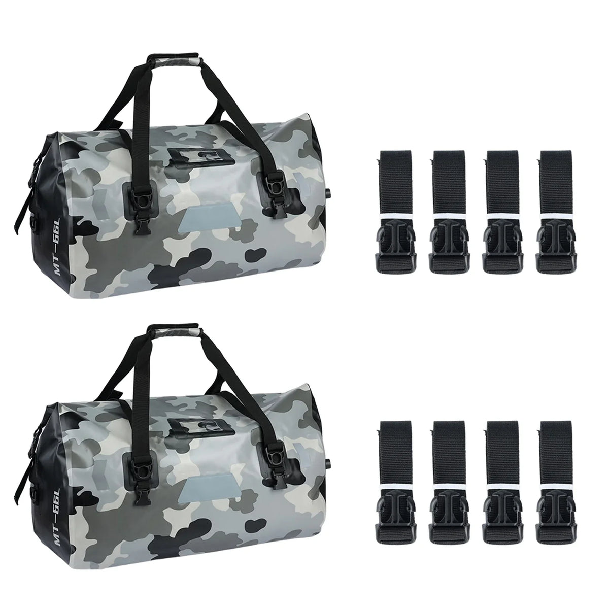 Suzicca Motorcycle PVC Fluidproof Reflective Luggage Bag Motorcycle Duffel Bag Luggage for Skiing Travel Boating Hiking Camping