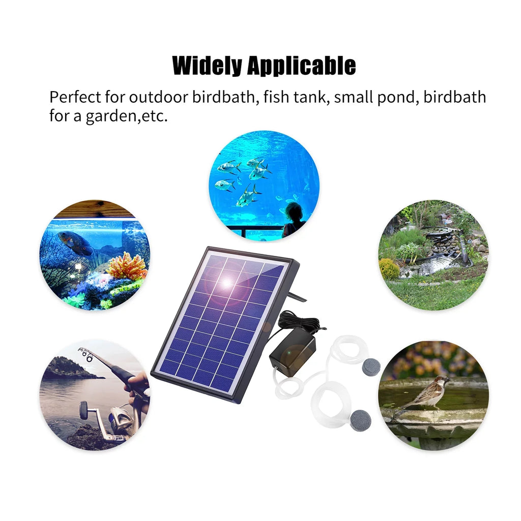 GoolRC Oxygenation pump; Pool Pond Aerator Air Pump Bubble Stones Fish Air Bubble Stones Solar Pump Fish Air Pump Aerator Fish6w 2 Air BubbleAerator Air Pump Aerator With Yaliya