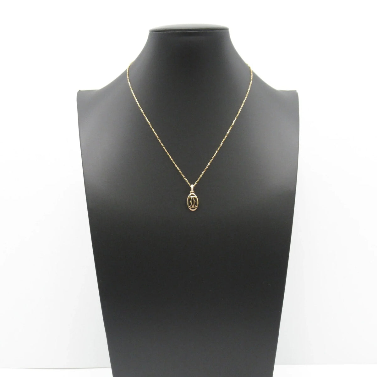 CARTIER Logo double diamond Necklace Necklace Clear K18PG(Rose Gold) Clear (Good)