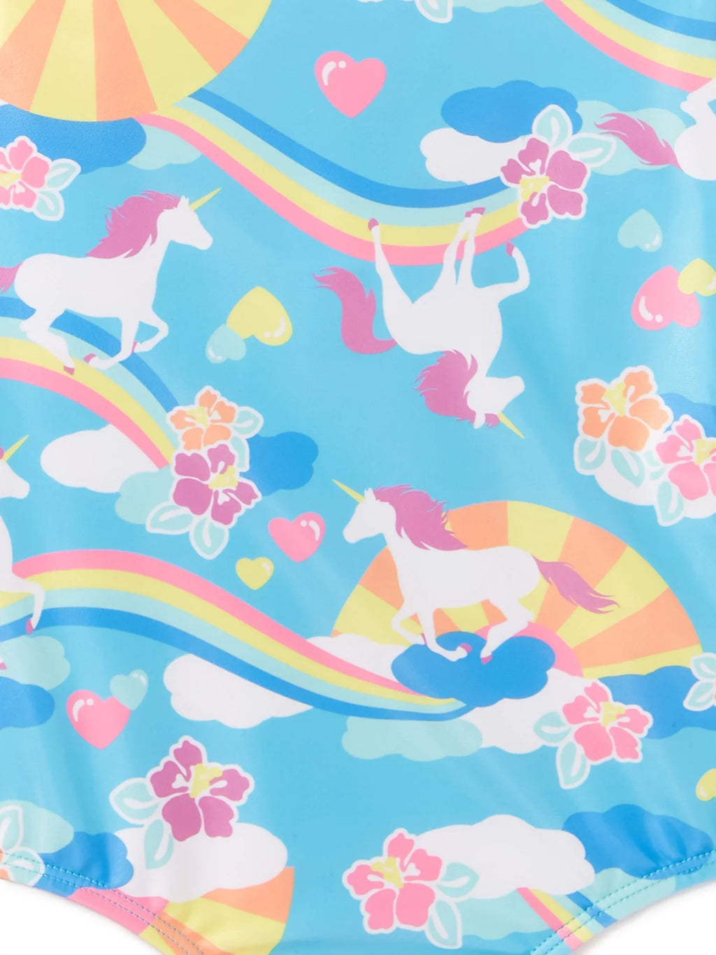 Saint Eve Toddler Girls Unicorn Cosplay Terry Cover-Up & One-Piece Swimsuit; 2-Piece Swim Set; Sizes 2T-4T