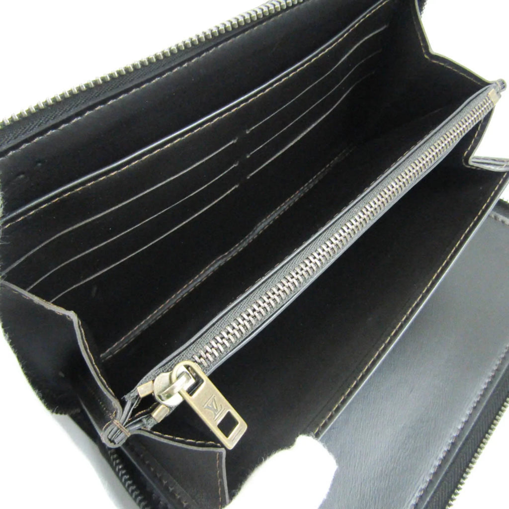 Louis Vuitton Utah Zippy Organizer M97025 Men's Utah Leather Long Wallet (bi-fold) Coffee (Good)