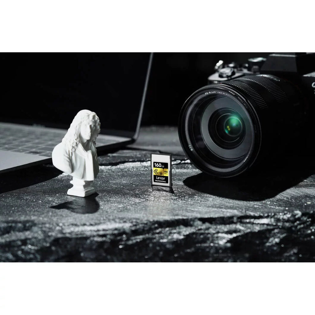 Lexar CFexpress Type A Pro Gold R900/W800 Memory Card; 80GB Bundle with Card Reader