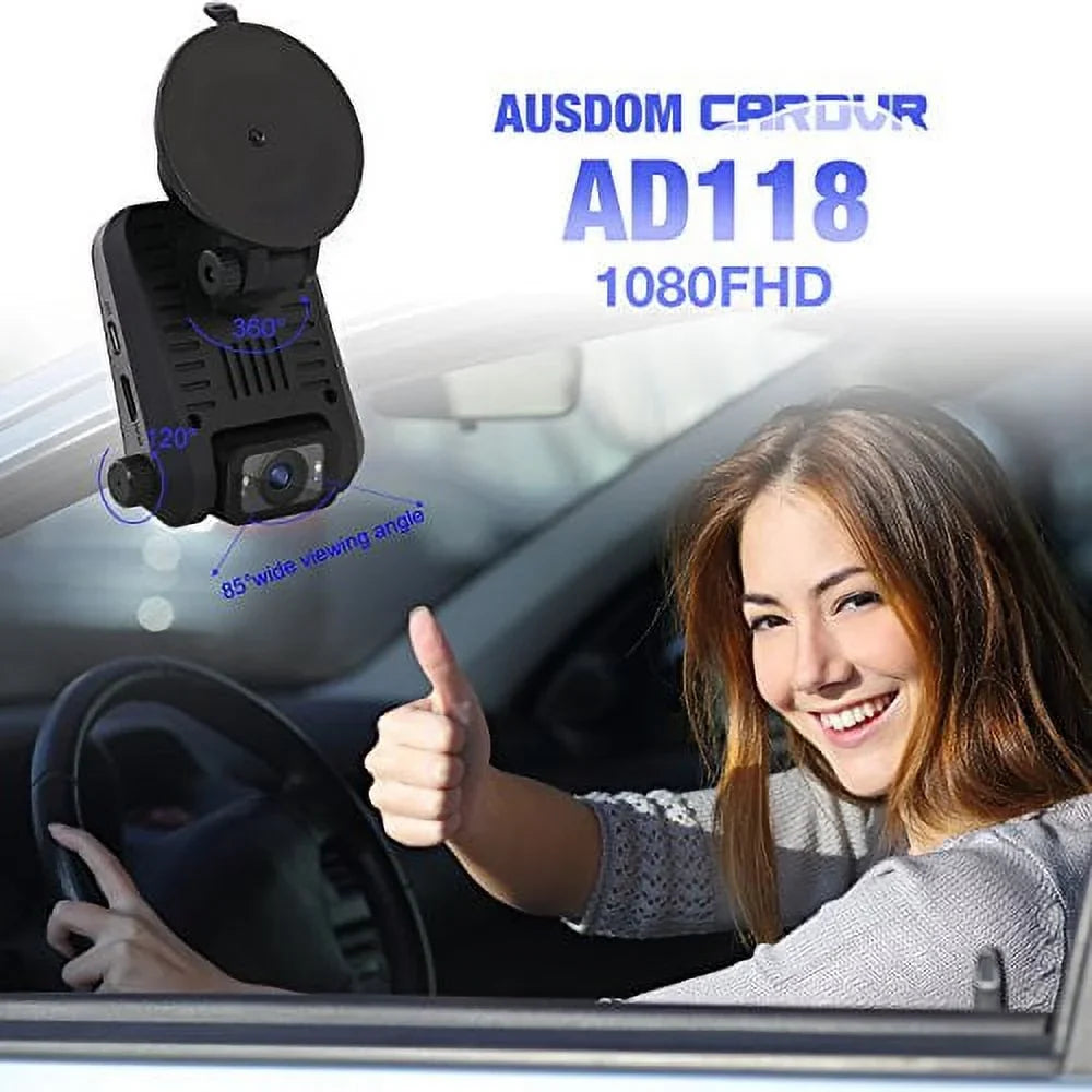 Ausdom AD118 Dashboard Camera Recorder with FHD 1080p Resolution; WDR; 6-Glass L