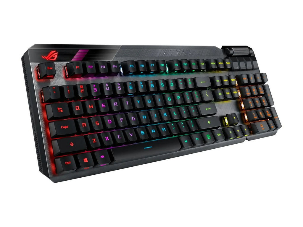 ASUS MA02 ROG Claymore II Wireless Modular Gaming Mechanical Keyboard with ROG RX Blue Switches; detachable numpad & wrist rest