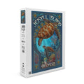 Jekyll Island; Georgia; Sea Turtle Art Nouveau (19x27 inches; Premium 500 Piece Jigsaw Puzzle for Adults and Family; Made in USA)