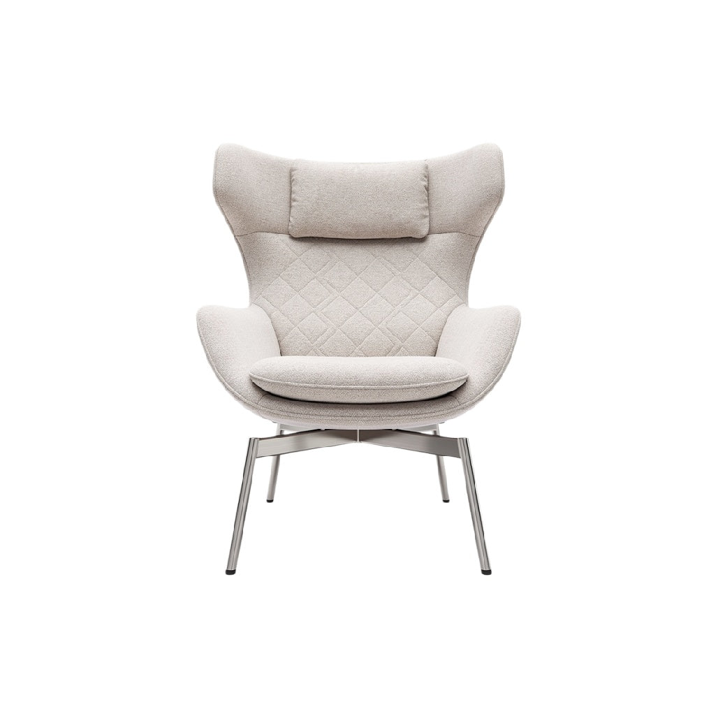 "Elegant Moderne Fauteuil met Luxe Bekleding en Gestroomlijnde Vormgeving"