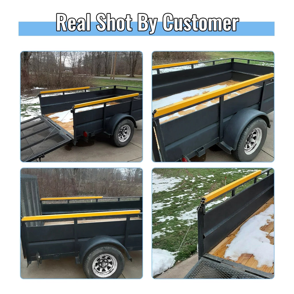 HECASA 2 Sided Tailgate Utility Trailer Lift Gate Liftgate Ramp Lift Assist System 350 Pounds