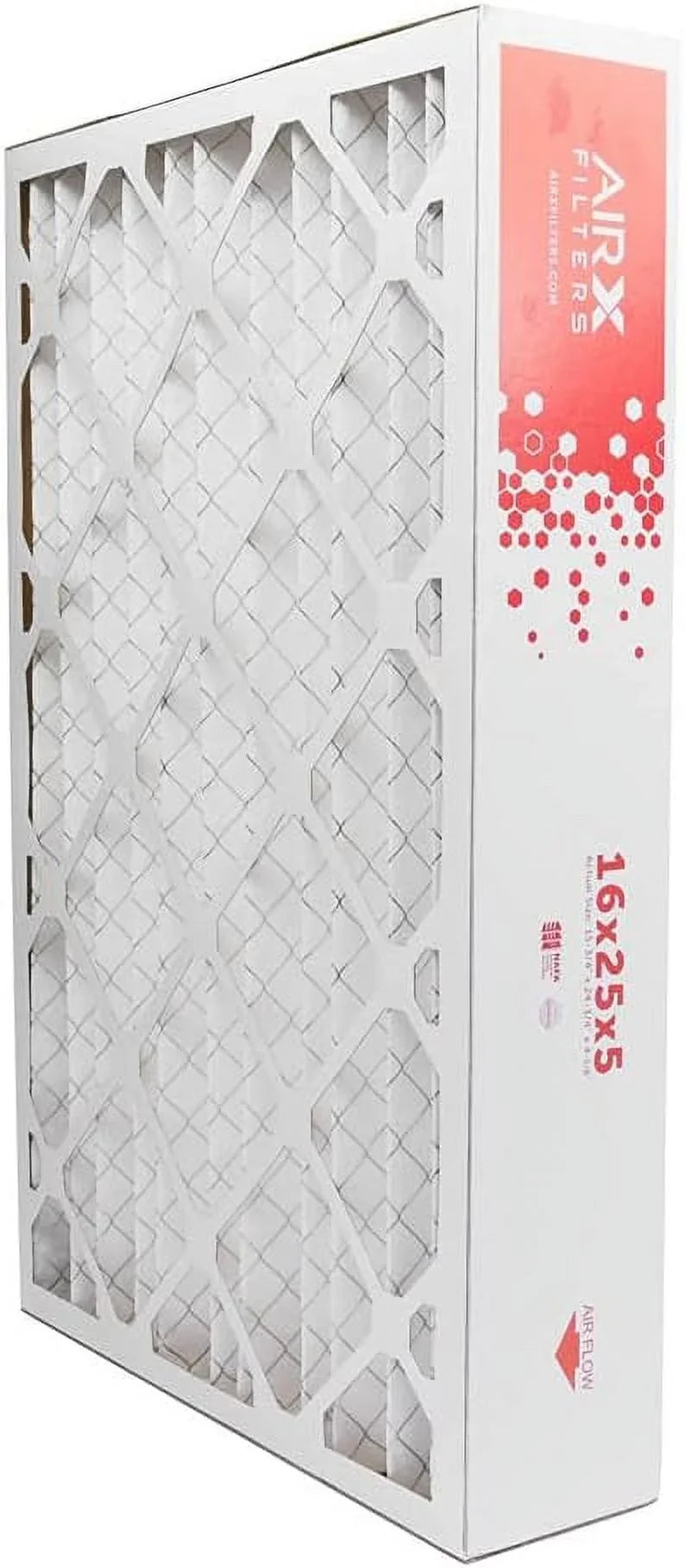 16X25x5 MERV 8 HVAC AC Furnace Air Filter Replacement For X0583 X6670 X6672; Dust 2-Pack; Made In The