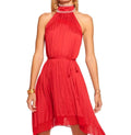 Women's Ramy Brook Black Tie; Party Size M Cocktail Dress Soiree Red