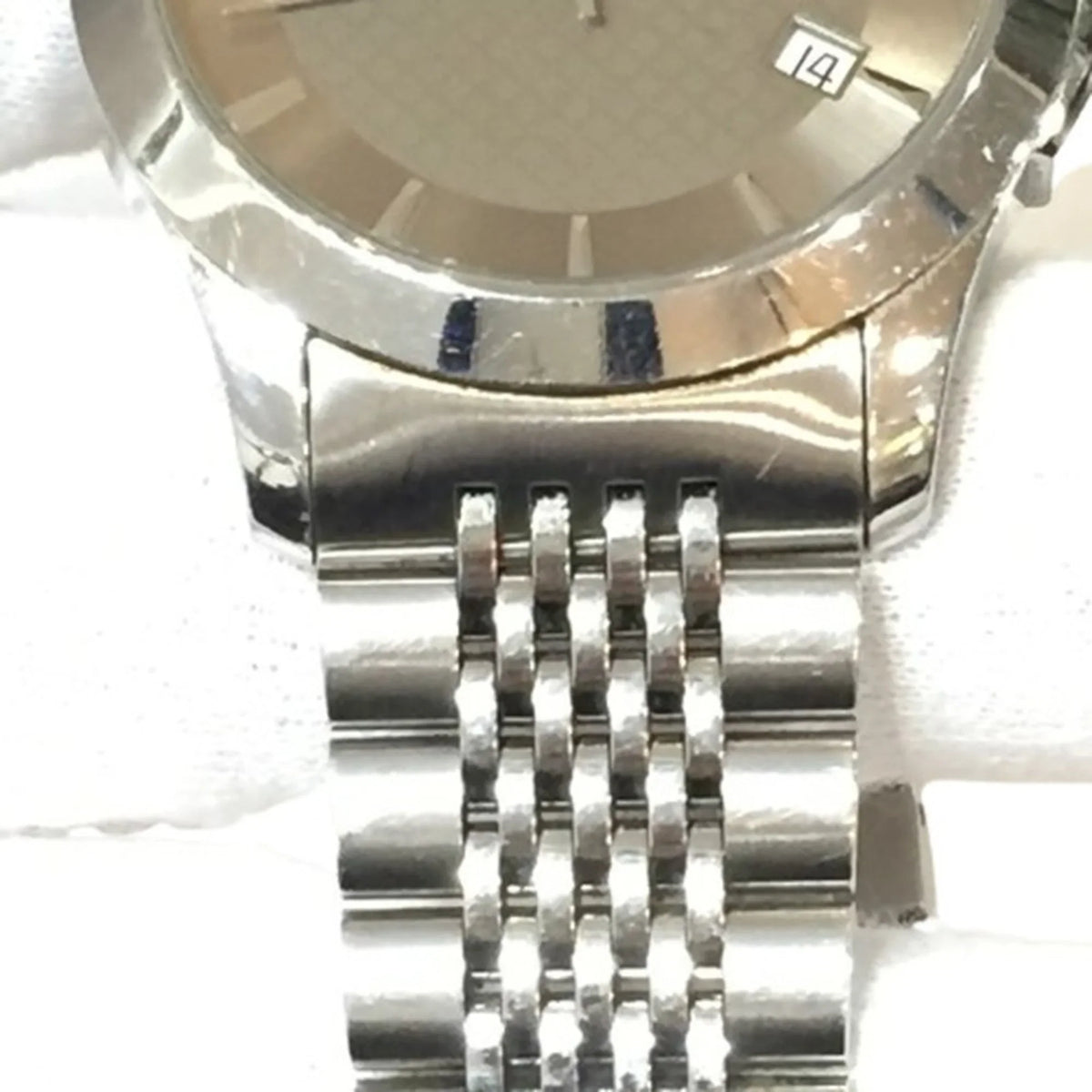 GUCCI 126.4 G Timeless Brown Dial SS Stainless Steel Silver Analog Watch Men's Date Quartz IT26SVZ67548 RK1056D (Good)