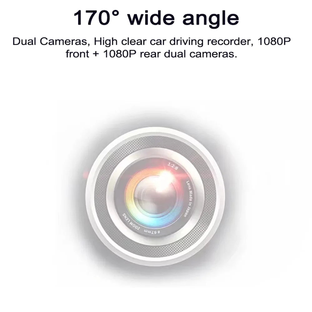 Dazzduo Dash Camera;cm 170° Wide Camera Rear Dual Camera 9.66 cm 170° Wide Monitor Motion Collision 9.66 cm 170° 1080P DVR Camera Support Clear Monitor Wide Support Clear Rear Dual Camera
