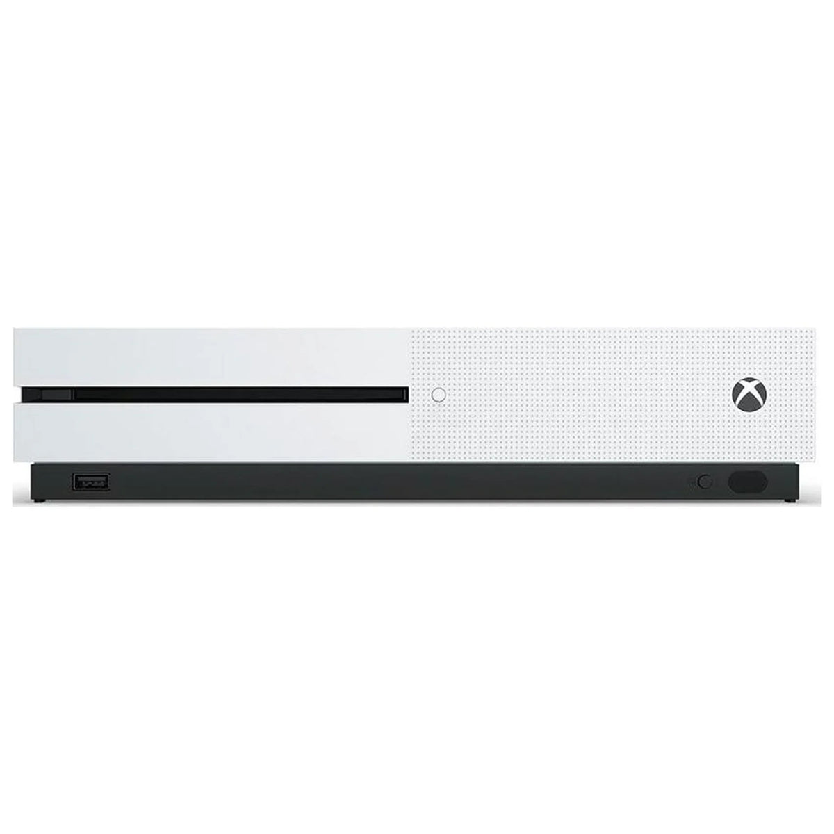 Microsoft Xbox One S 500GB with 2 Controller; 4K Ultra HD White with BOLT AXTION Cleaning Kit Headset Bundle Like New