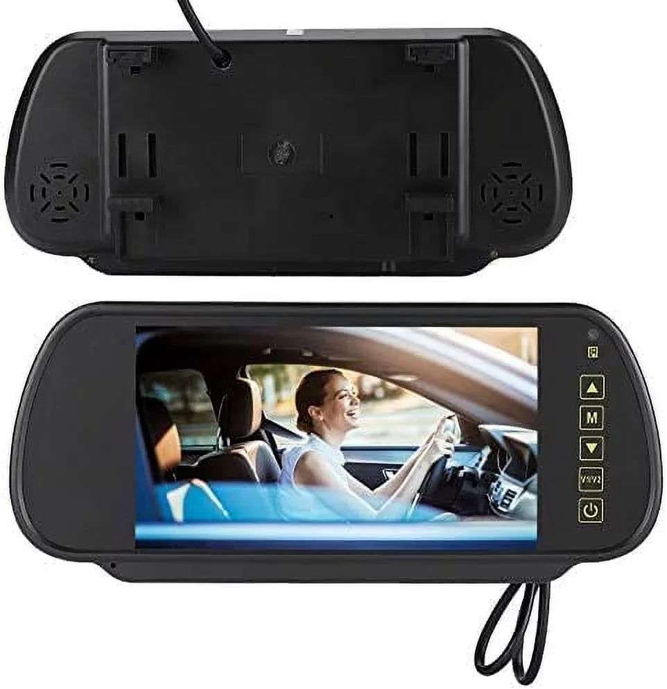 Bileeko Car Rear View Mirror 7 mm LCD Vehicle Monitor Screen for Parking