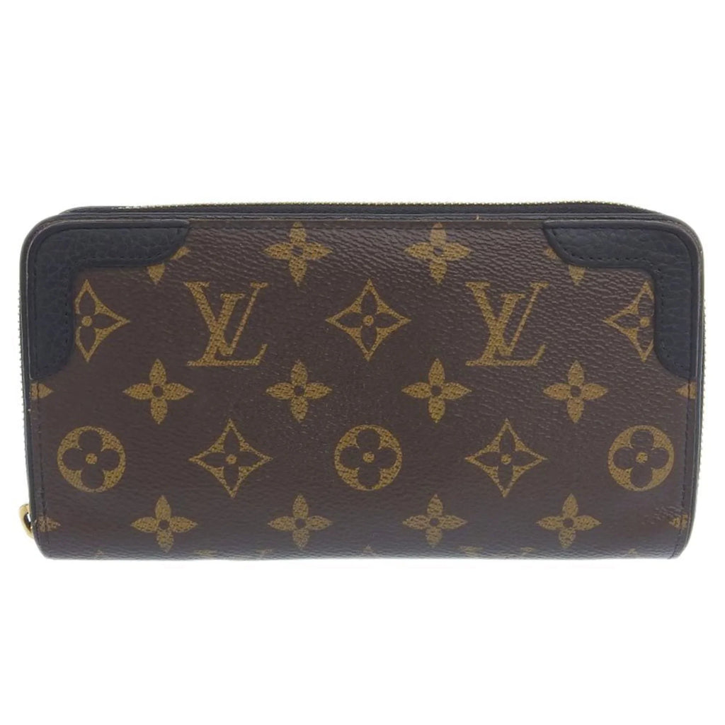Louis Vuitton LOUIS VUITTON Monogram Zippy Retiro Round Long Wallet Noir M61855 (Good)