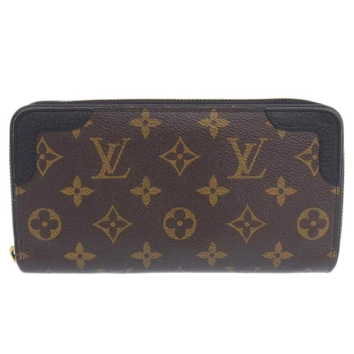 Louis Vuitton LOUIS VUITTON Monogram Zippy Retiro Round Long Wallet Noir M61855 (Good)