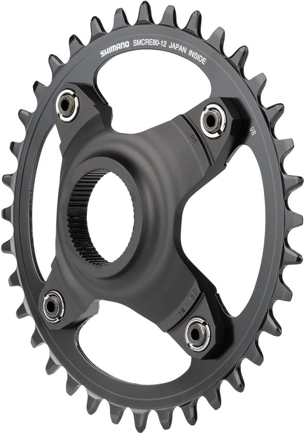 Shimano STEPS SM-CRE80-12-B Chainring - 36T Without Chainguard; 55mm Chainline; Black