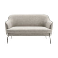 Strak Modern Tweepersoonsbank met Staalpoten en Textielbekleding