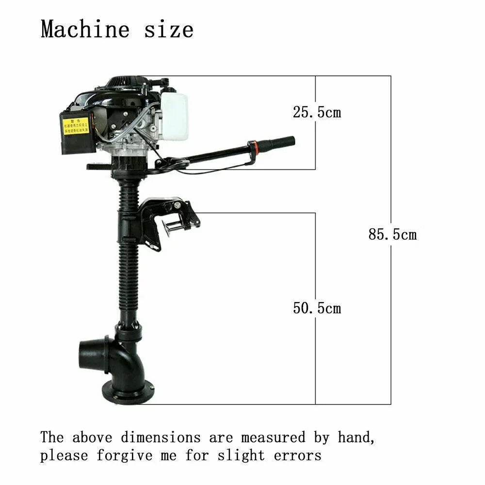 CNCEST 4 Horsepower Jet Pump Outboard Motor 4HP 4-Stroke Jet Pump Outboard Motor Boat Engine Air-Cooled CDI Tiller Control