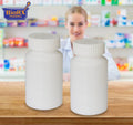 Pharmacy Vials 30 Dram WHITE (QTY. 130) Child-Resistant Caps; Mega-Pro; Caps Included by Sponix BioRx