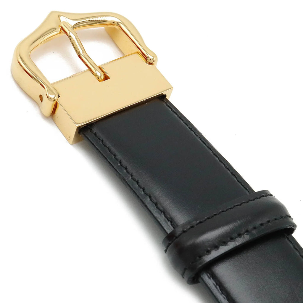 Cartier Belt Leather Black Actual size approx. 109.5cm L5000011 (Like New)