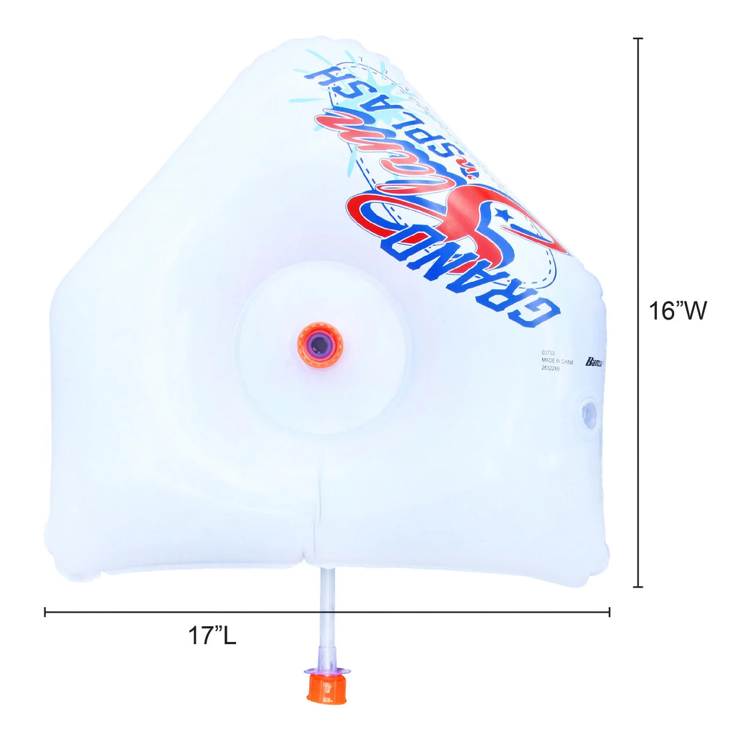 Banzai Splash & Slam Baseball - Tee & Sprinkler Sports Game - Includes Plastic Bat + 2 Plastic Balls + Home Plate & Bases; ; Backyard Batting Practice; Kids Ages 3