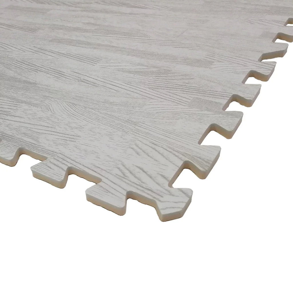 Home Aesthetics 100 Sq. Ft 3/8 cm Thick Interlocking Foam Mats Flooring; White