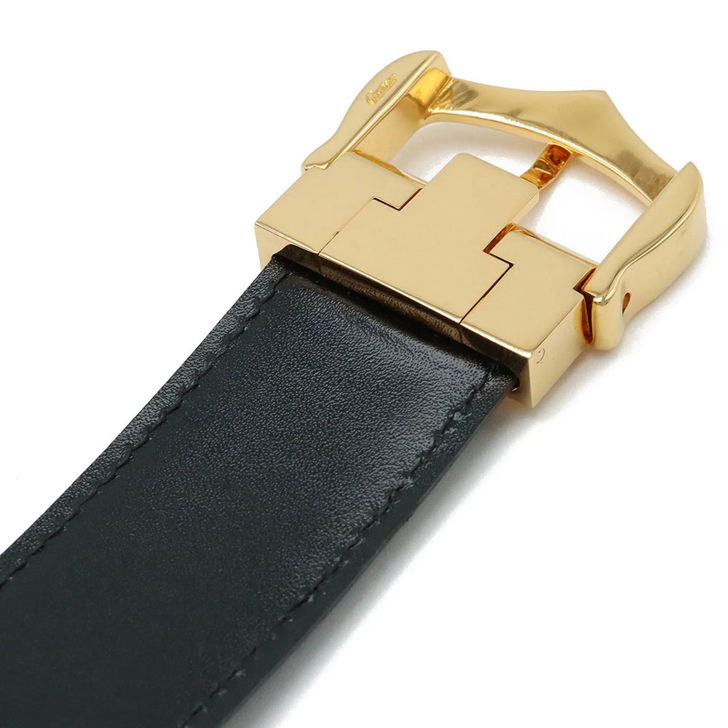 Cartier Belt Leather Black Actual size approx. 109.5cm L5000011 (Like New)