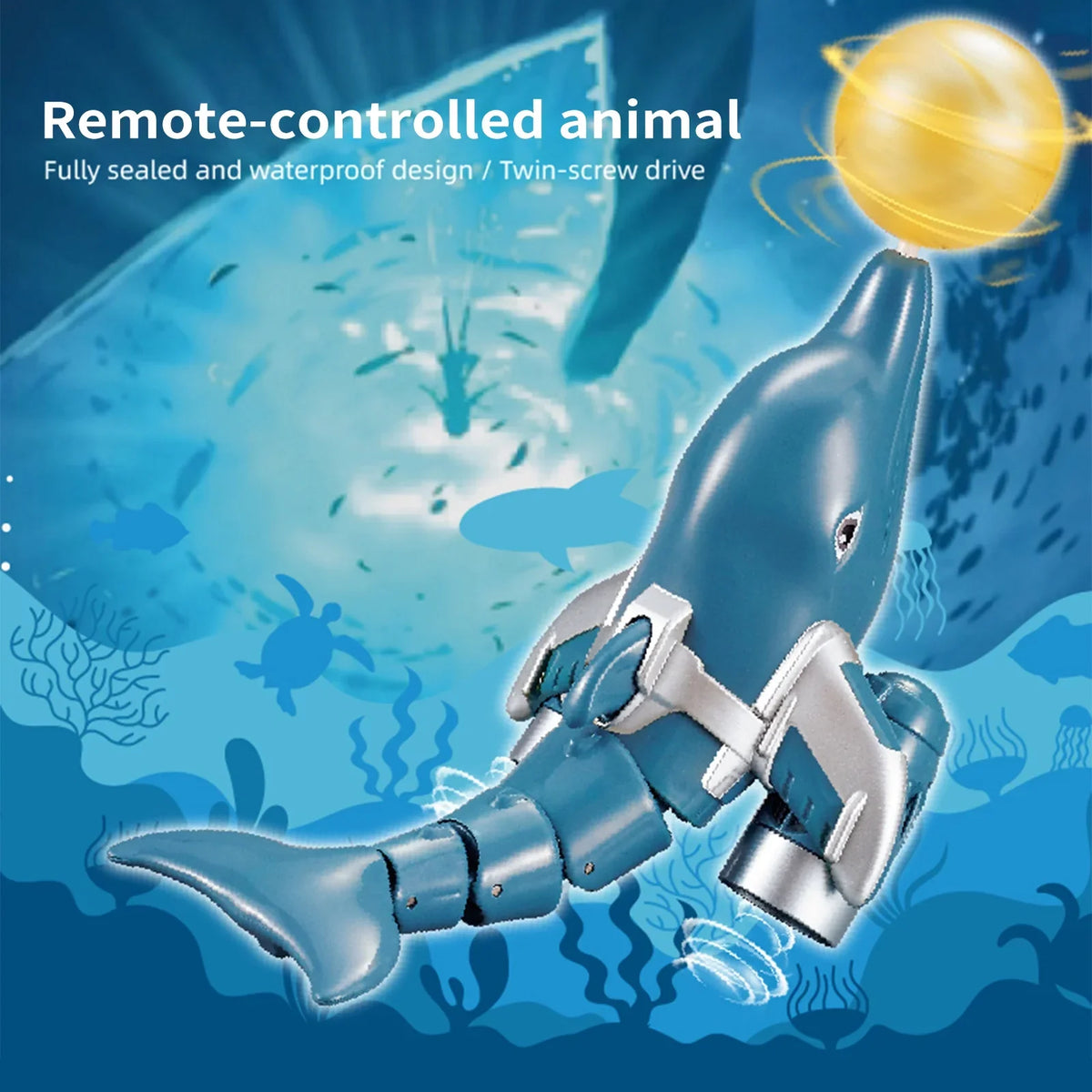 Remote boat;Demo Head Liquidproof Animal Boat Remote Remote Boat Head Ball Head Click Dolphin Toy Kids Pool Boat Liquidproof /one Animal River Pool Toy Kids