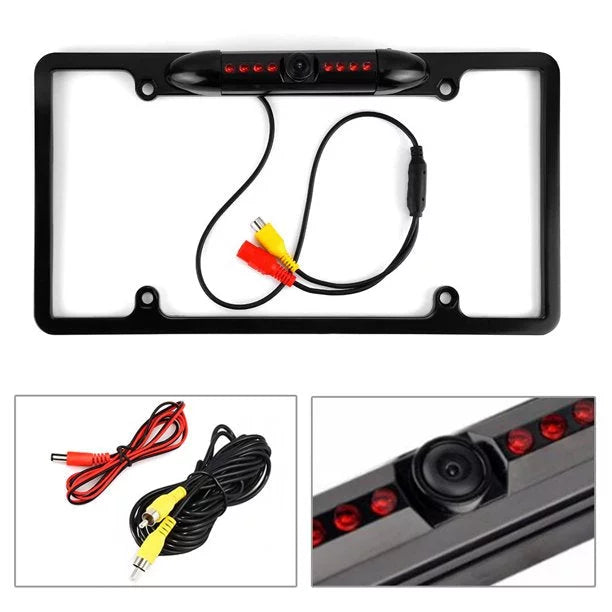 Backup Camera Rearview License Plate Liquidproof for Kenwood DDX-512 DDX512 Black