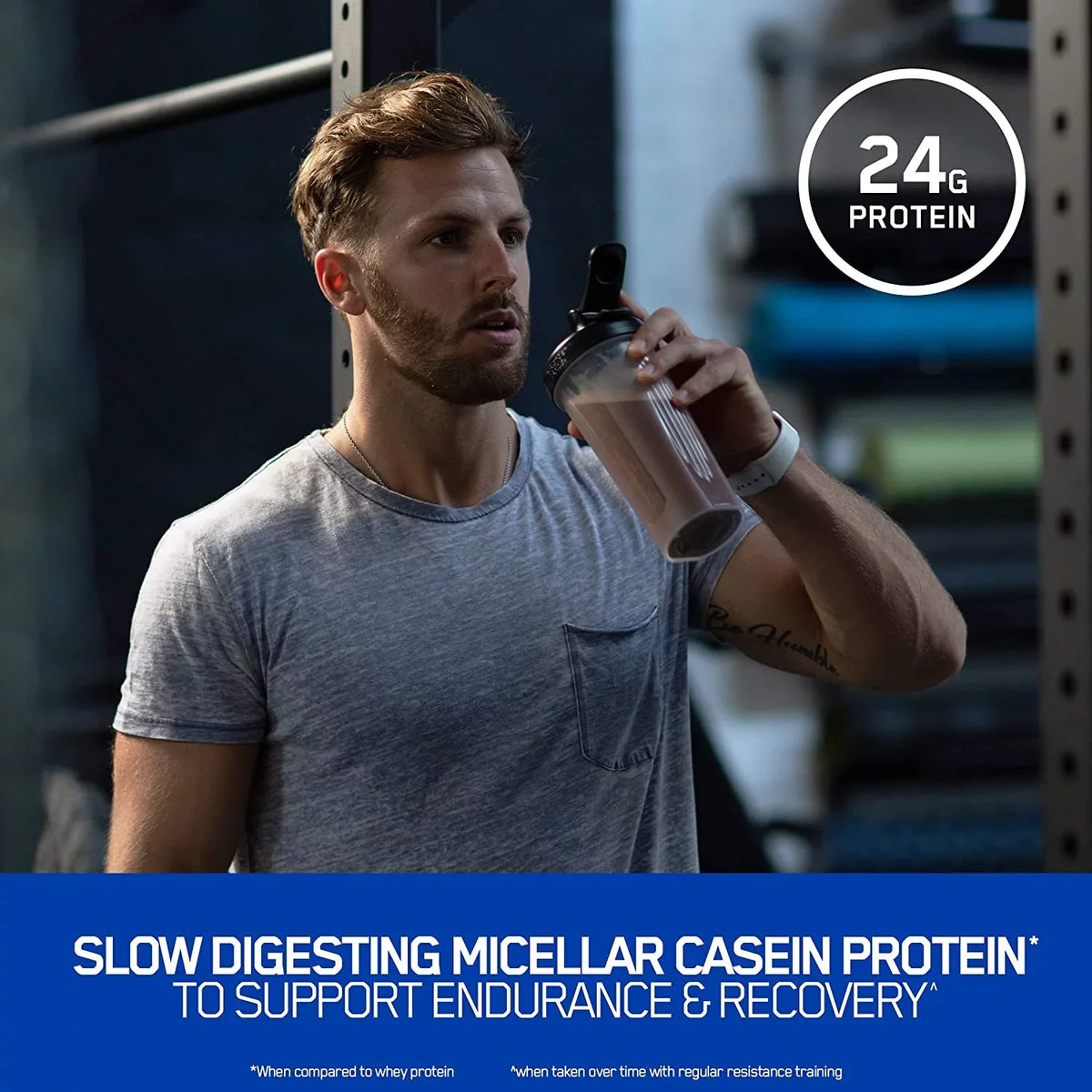 Optimum Nutrition; Gold Standard 100% Casein; 24g Protein Powder; Chocolate Peanut Butter; 1.87 lb