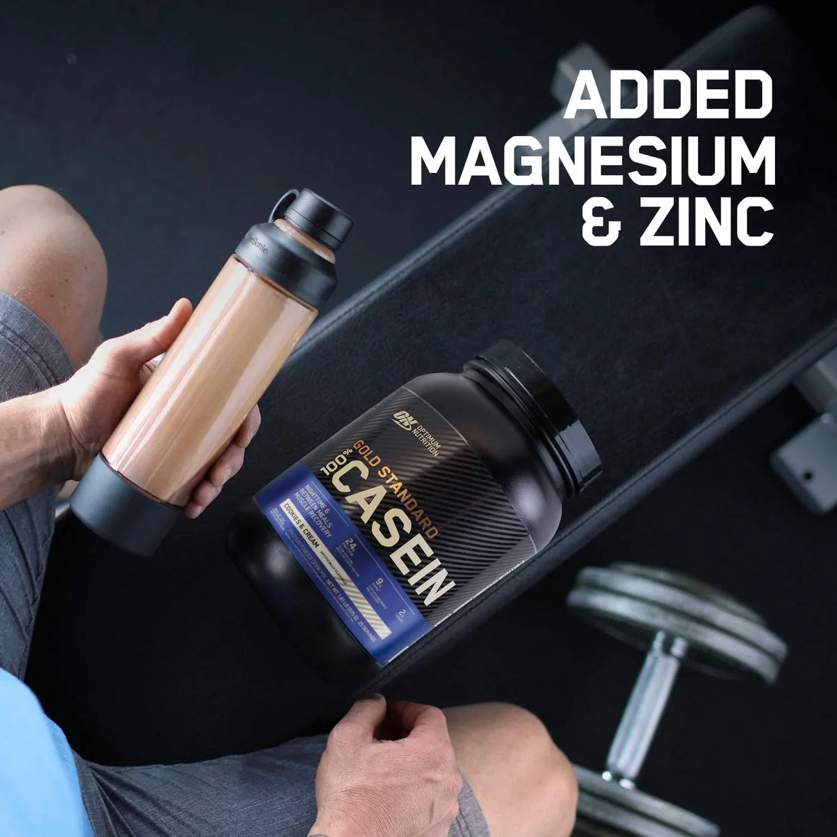 Optimum Nutrition; Gold Standard 100% Casein; 24g Protein Powder; Chocolate Peanut Butter; 1.87 lb