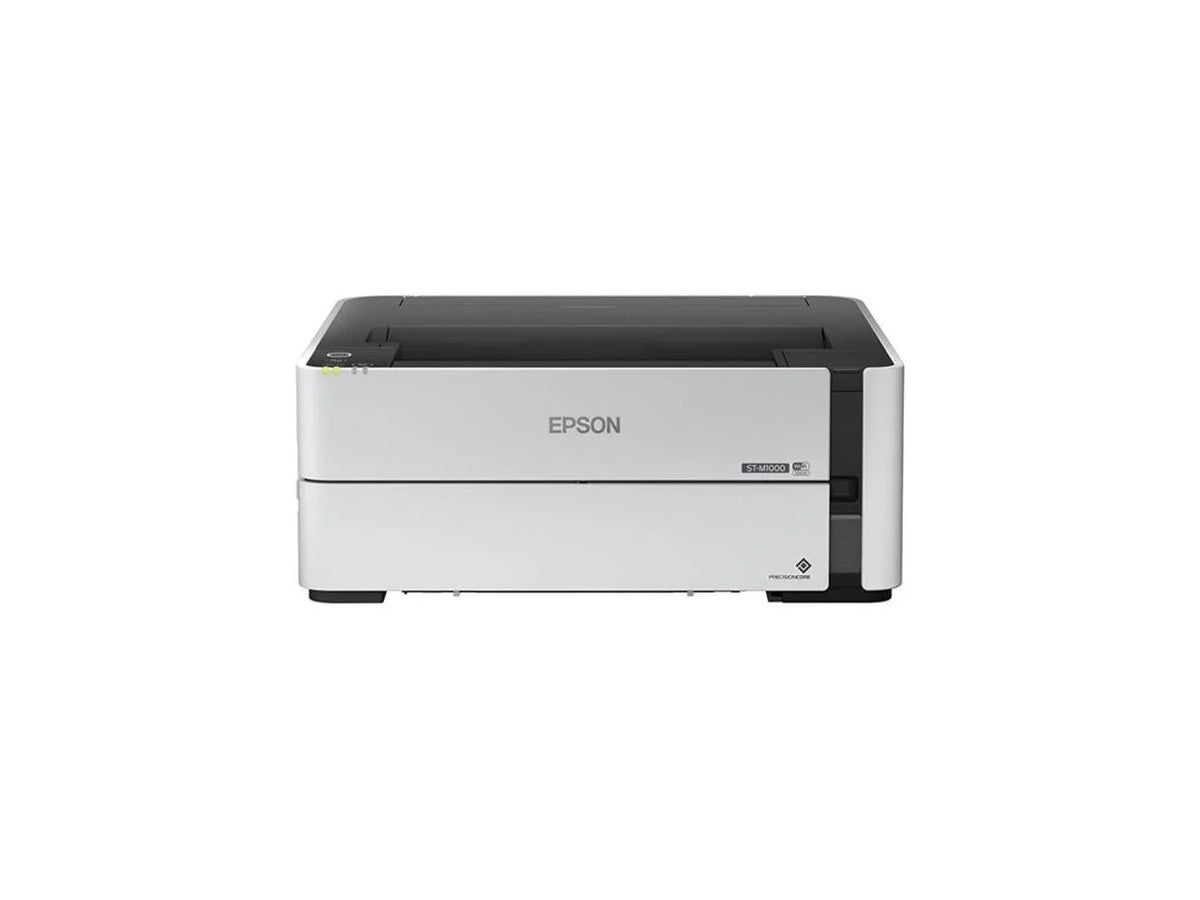 Epson - C11CG94201 - Epson WorkForce ST-M1000 Inkjet Printer - Monochrome - 1200 x 2400 dpi Print - Automatic Duplex Print - 251 Sheets Input - Gigabit Ethernet - Wireless LAN - Wi-Fi Direct; Apple