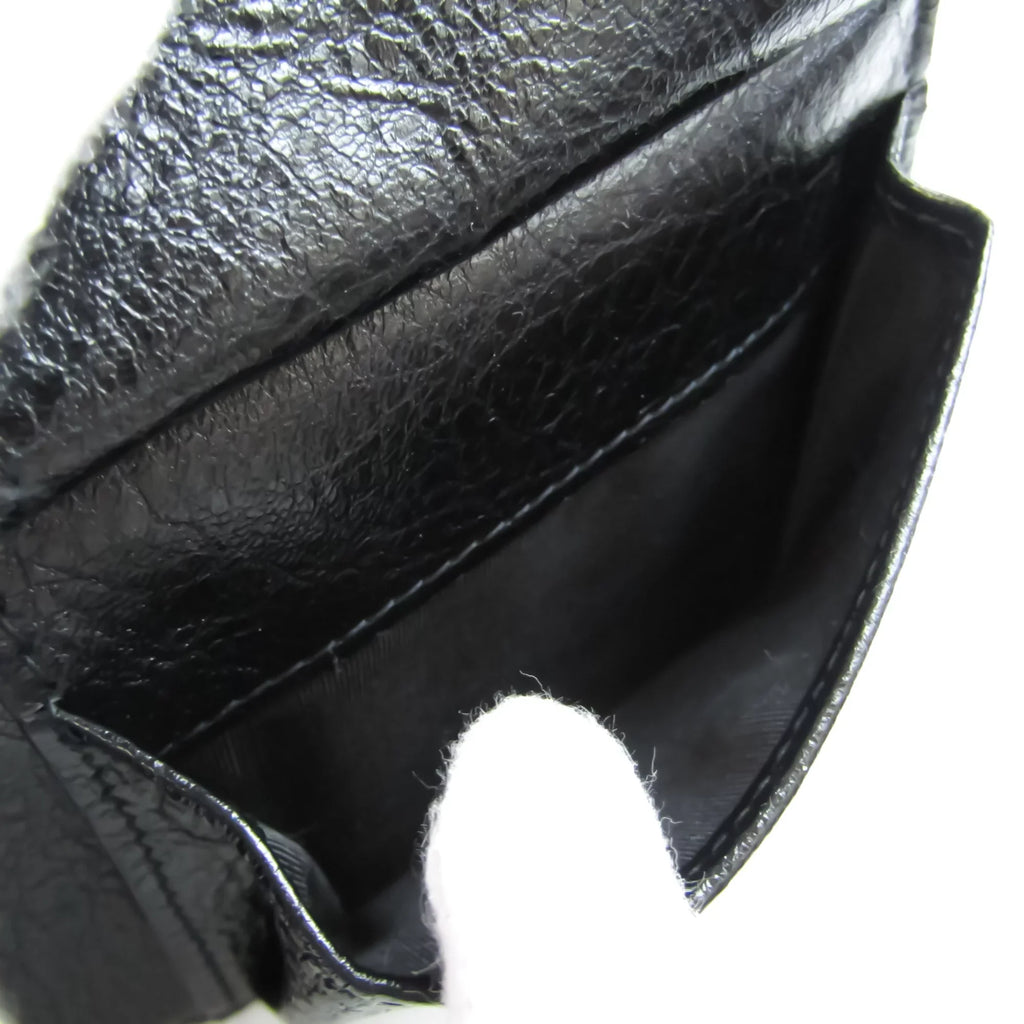 Balenciaga 504934 Unisex Leather Wallet (bi-fold) Black (Good)