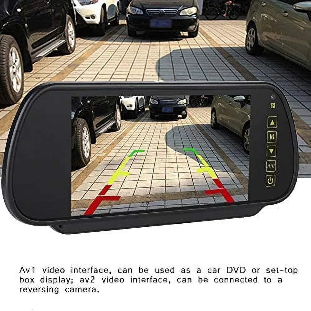 Bileeko Car Rear View Mirror 7 mm LCD Vehicle Monitor Screen for Parking
