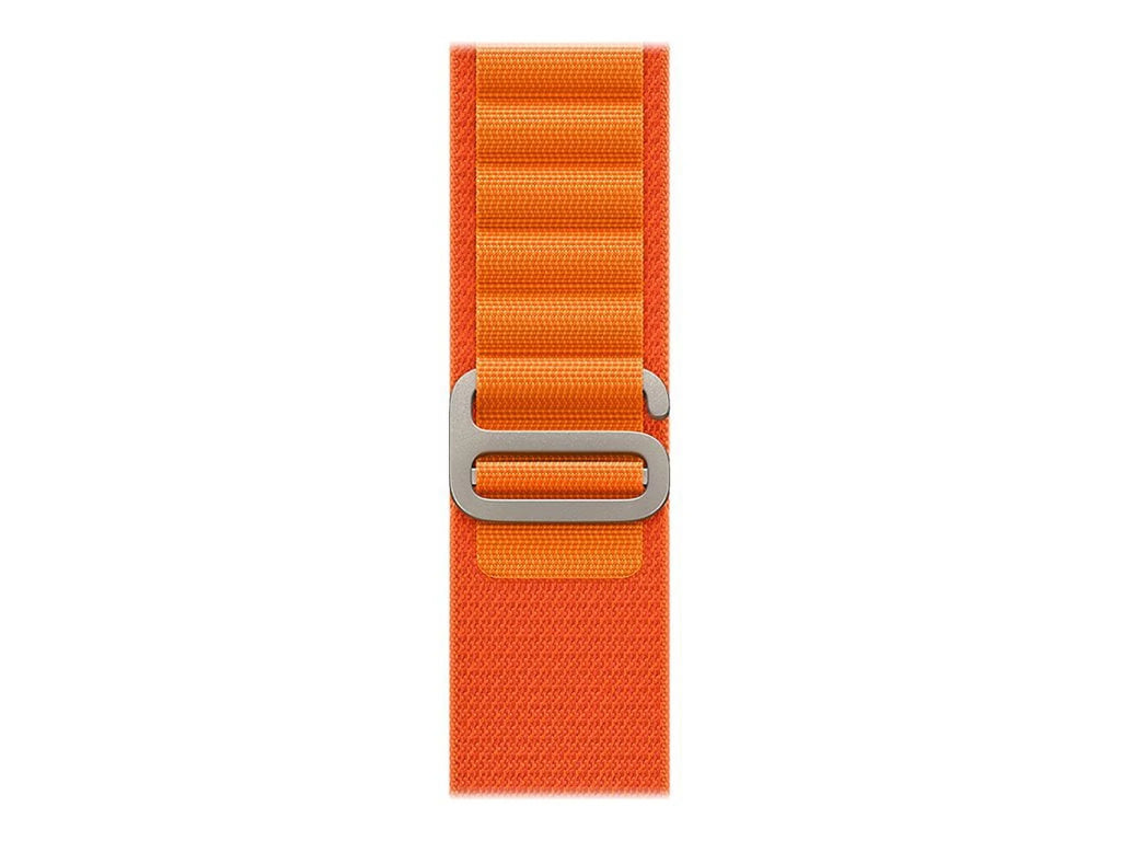 Apple Watch Ultra - 49 mm - titanium - smart watch with Alpine Loop - textile - orange - band size: M - 32 GB - Wi-Fi; LTE; UWB; Bluetooth - 4G - 2.16 oz