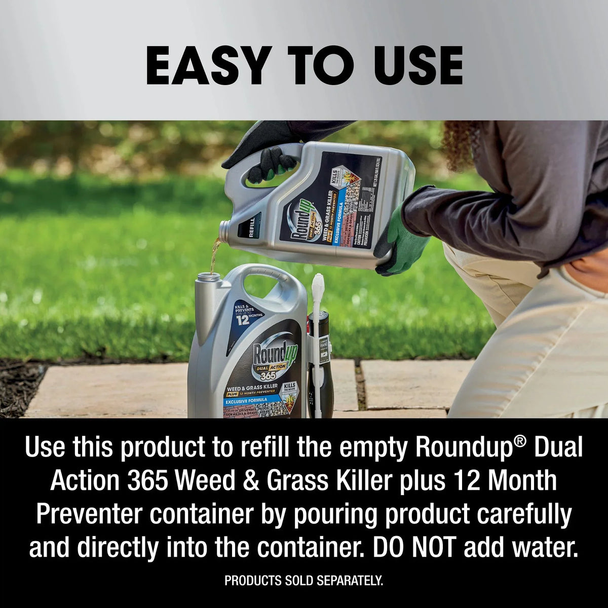 Roundup Dual Action 365 Weed & Grass Killer Plus 12 Month Preventer Refill; 1.25 gal.