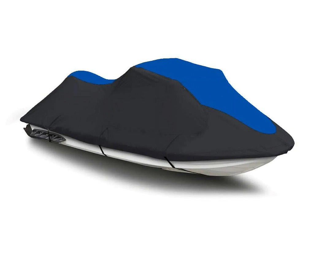 BLACK / BLUE HEAVY-DUTY; TOP OF THE LINE Cover Compatible for Sea Doo Sea-Doo GTI 1997 1998 1999 2000 Jet Ski Trailerable Cover